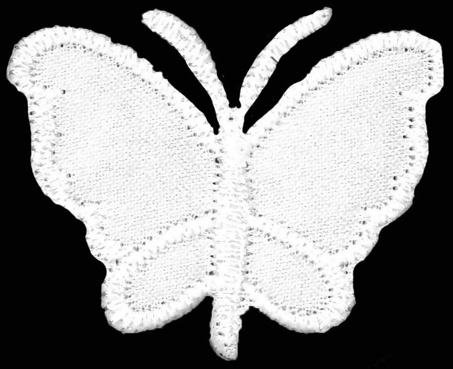 LARGE SATIN BUTTERFLY - P IVORY